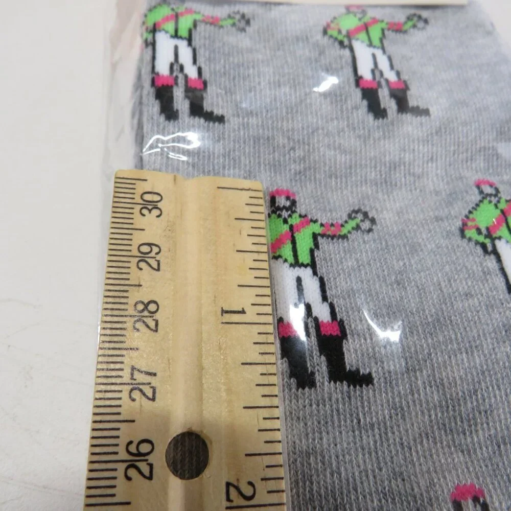 jockey socks heather gray w green and orange accents Equine Jockey Horse Racing
